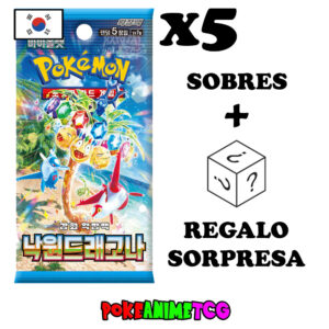 x5 Sobres Pokémon - Paradise Dragona + Regalo Sorpresa